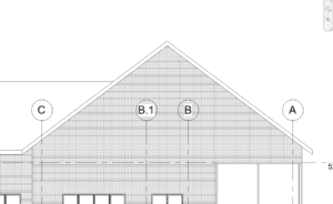 Roof elevation with default solid lines