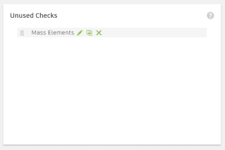 Model Checker Configurator Unused Checks portal