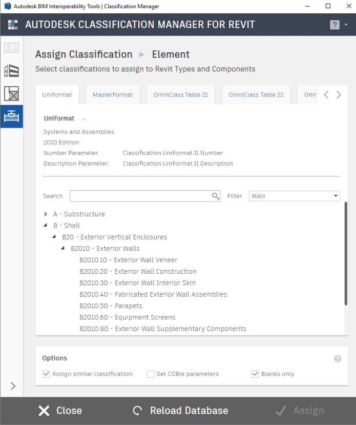 BIM Interoperability Tools for Revit new UI sample