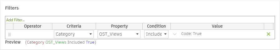 Revit Model Checker checkset filter for Categories of OST_Views