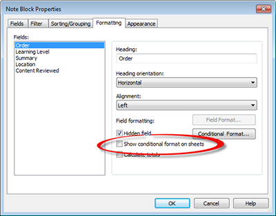 Revit Architecture 2014 - Configuring enhanced schedules