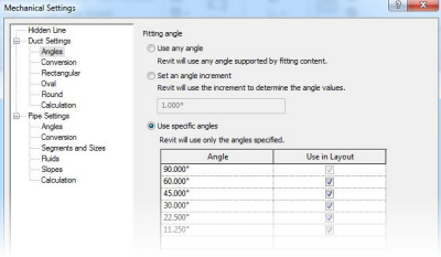 Autodesk Revit MEP 2014 - Angle Constraints