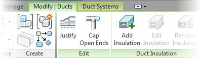 Autodesk Revit MEP 2014 - Cap Open Ends on the Ribbon