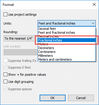 Dims format window