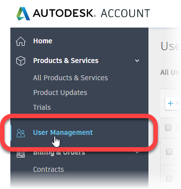 Autodesk Account User Management