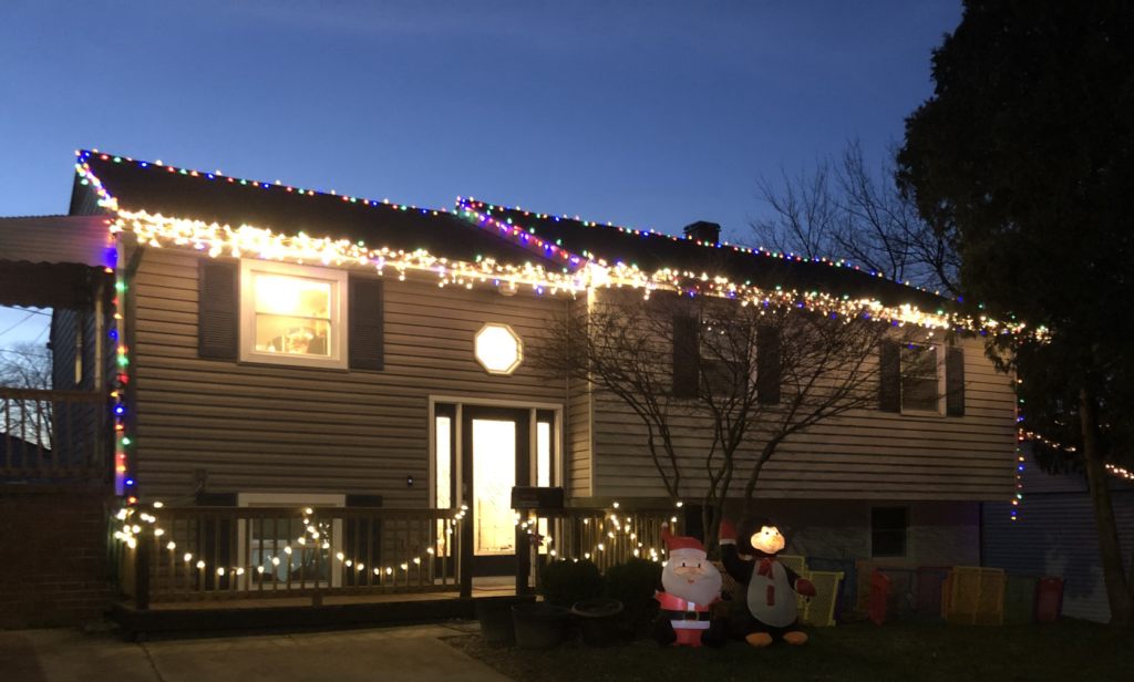 House decorated with Holiday Lights