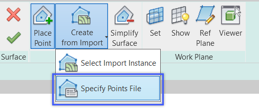 Revit Create Topography by Importing point file