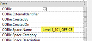 Revit Room Parameter with COBie data